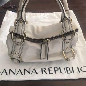 Banana Republic leather Cream handbag